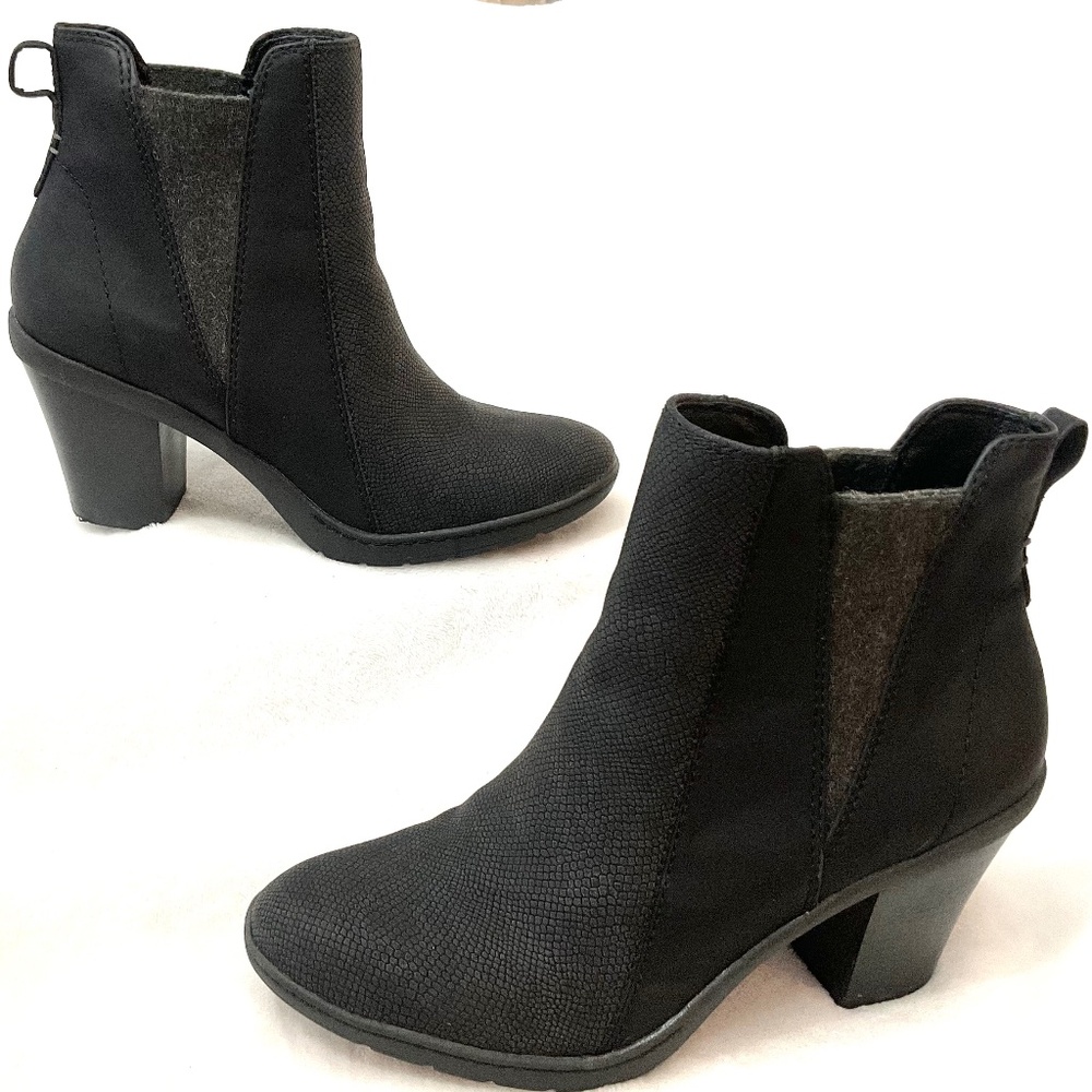 BLACK BARE TRAPS DASHA SLIP ON COMFORT POSTURE PLUS CHELSEA ANKLE BOOT SZ 10 - Picture 4 of 12
